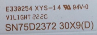 KIT DE LEDS PARA TV SONY (( INCOMPLETO 15 PZ, ORIGINALMENTE CONSTA DE 16 PZ )) / NUMERO DE PARTE SN75D2372 30X9(D) / E330254 XYS-14 / B2743FC / PANEL YDCM075DC11 / MODELO XR-75X90K / XR75X90K - Imagen 3